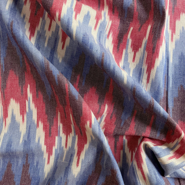Red, White, & Blue Cotton Ikat - Harmony