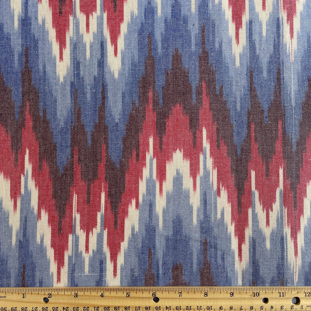 Red, White, & Blue Cotton Ikat - Harmony