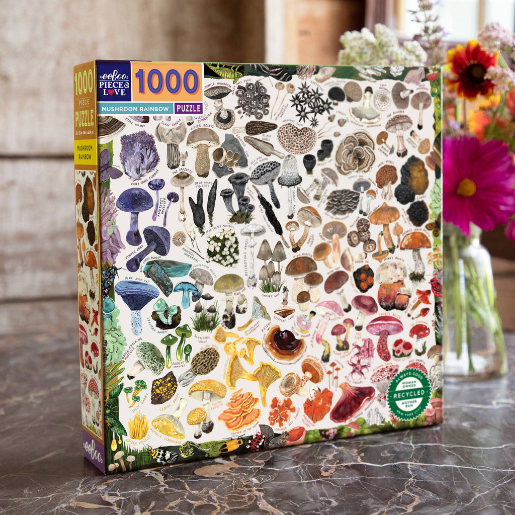 Mushroom Rainbow 1000 Piece Square Jigsaw Puzzle - Harmony
