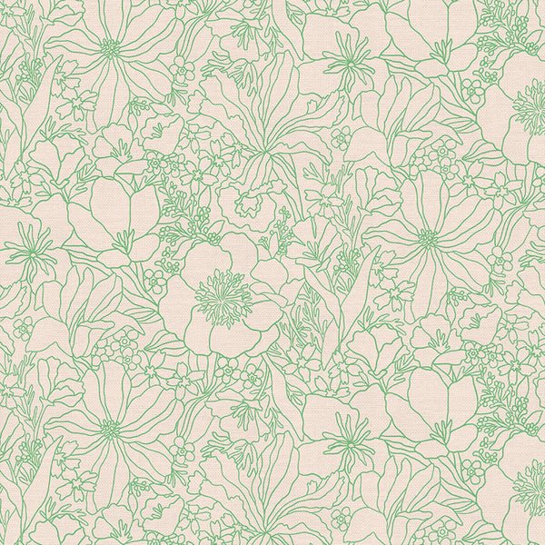 Cottage Blooms / Sunday Morning - Green / Rayon - Harmony