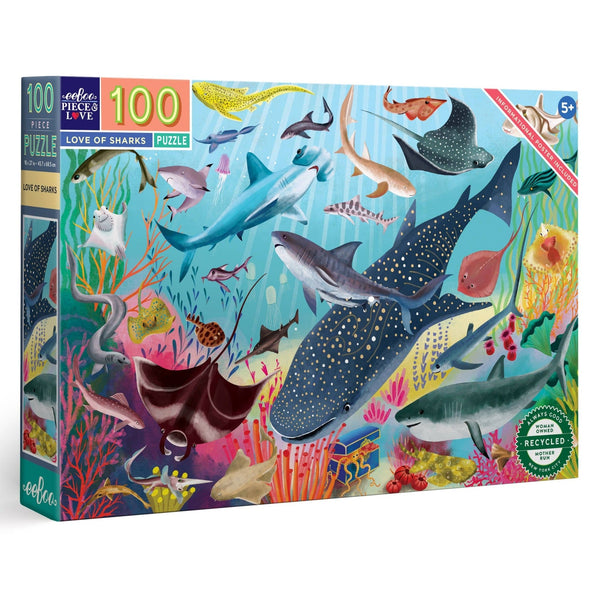 Love of Sharks 100 Piece Puzzle - Harmony