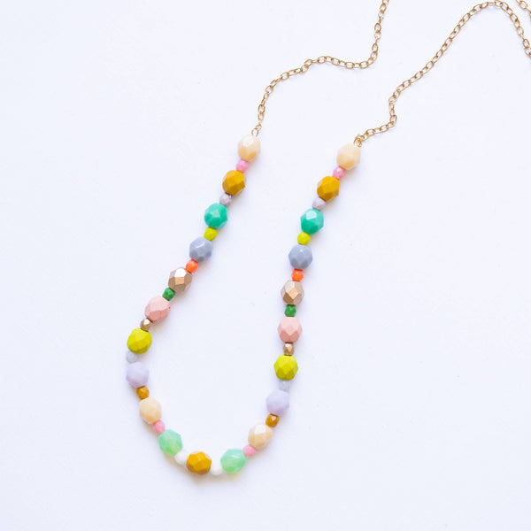 Pastel Beaded Necklace - Harmony