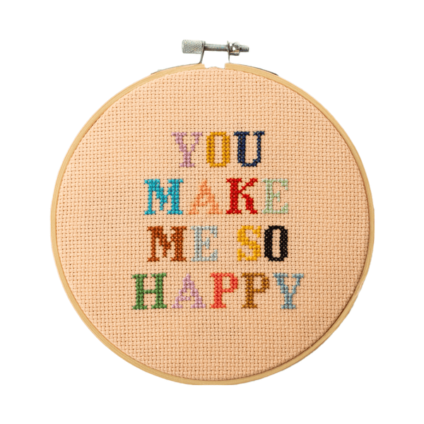 You Make Me So Happy Cross Stitch Kit - Harmony