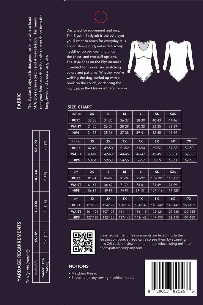 Friday Pattern Company / Elysian Bodysuit - Harmony