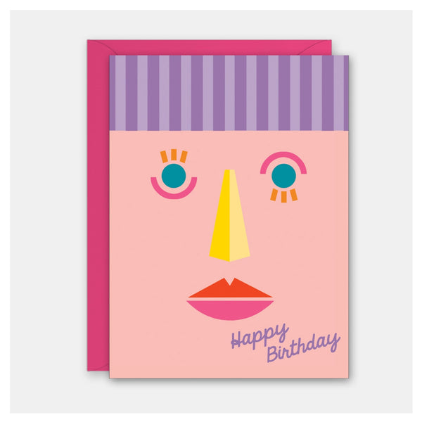 Face Birthday Card - Harmony