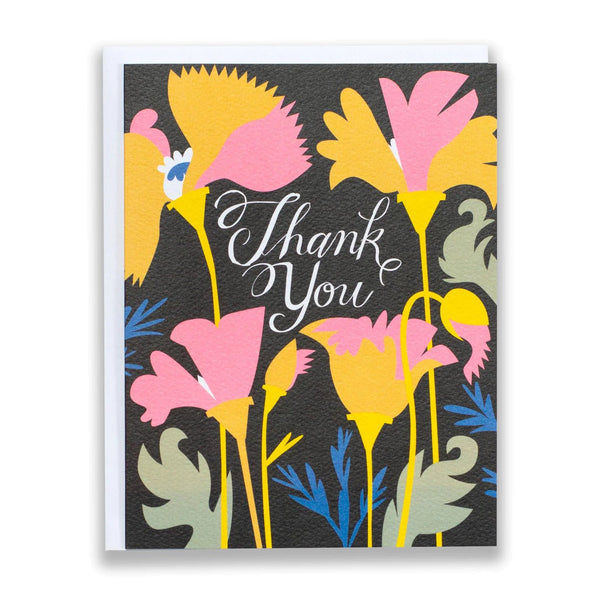 Wild California Poppies Thank You Card - Harmony