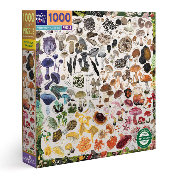 Mushroom Rainbow 1000 Piece Square Jigsaw Puzzle - Harmony