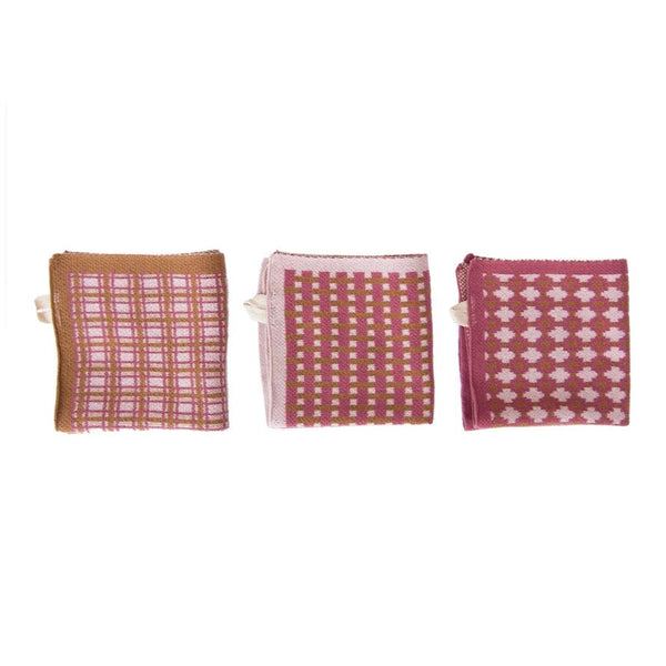 Cotton Knit Dishcloth w/pattern - 3 Styles - Harmony
