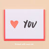 Heart You Letterpress Card - Harmony