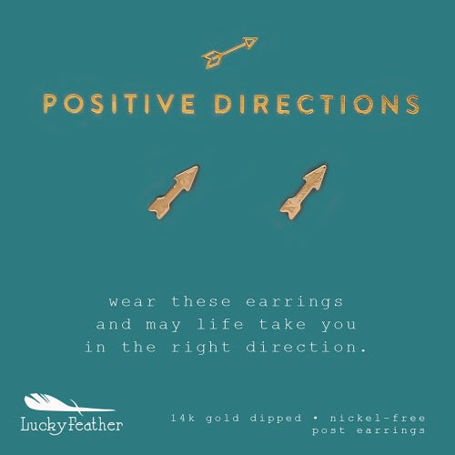 Positive Directions Gold Earrings - Harmony