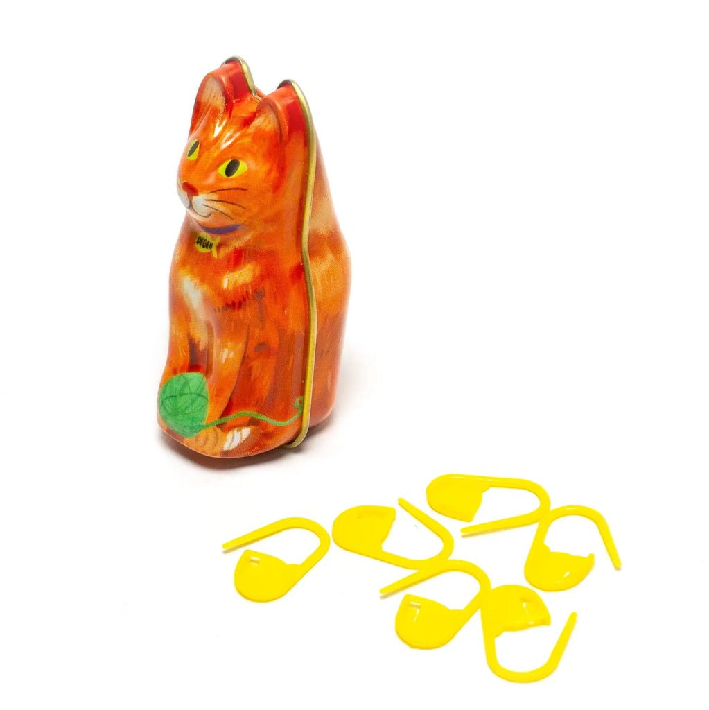 Stitch Markers / Orange Cat Tin - Harmony
