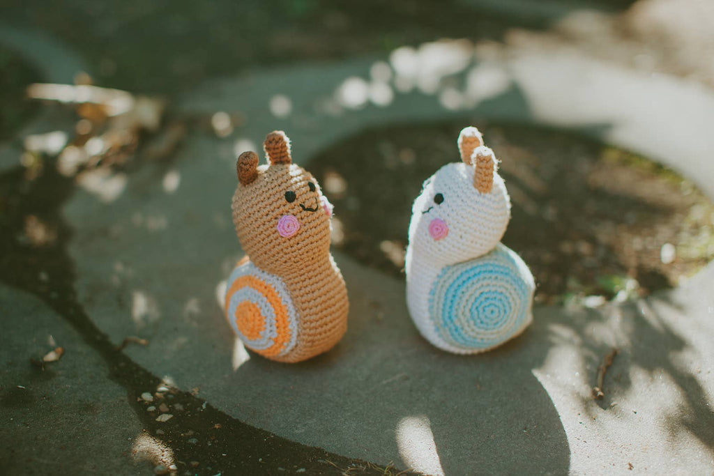 Garden Bug - Plush Snail Rattle - Harmony