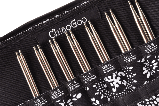 ChiaoGoo Twist SS Complete Interchangeable Set 5" US 2 - 15 - Harmony