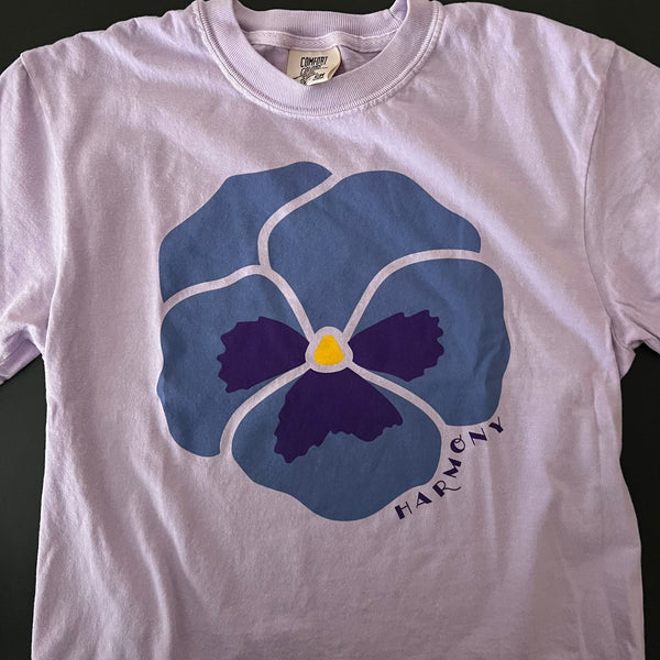 Harmony T-shirt / Purple Pansy Crop - Harmony