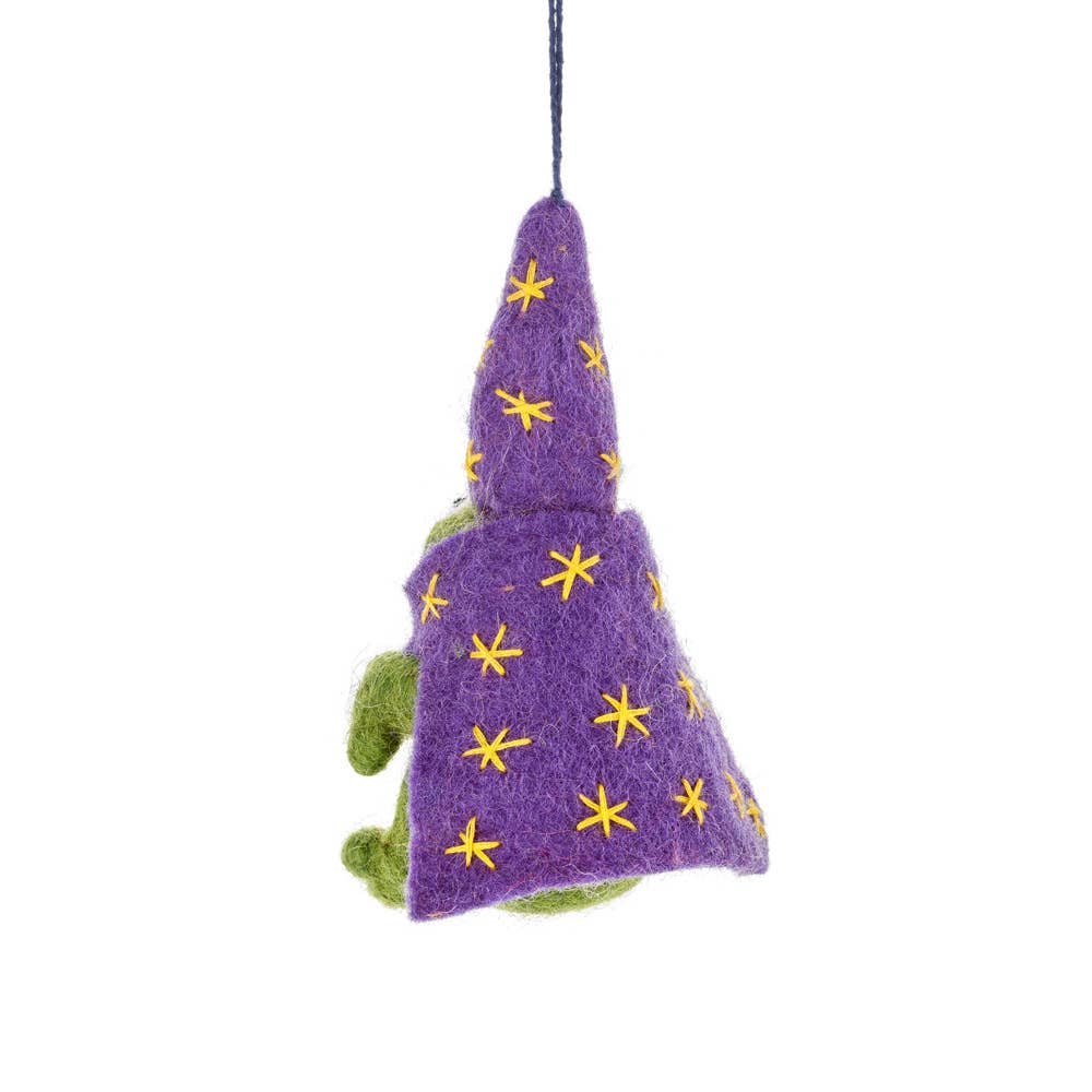 Wizard Frog Wool Ornament - Harmony