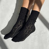 Modal Eyelet Socks / Jet Black - Harmony