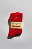 Embroidered Cloud Socks / Red + Heart - Harmony