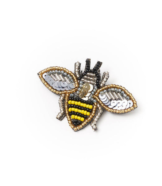 Beaded Bee Brooch Pin - Harmony