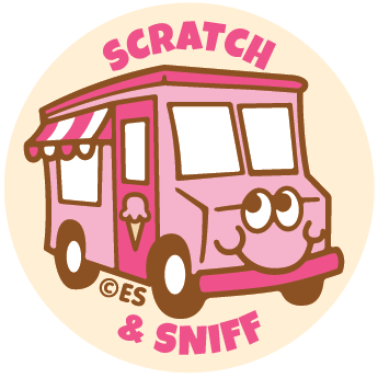 Scratch & Sniff Stickers / Strawberry Ice Cream - Harmony