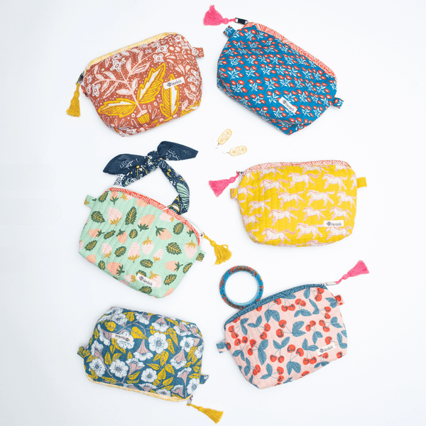 Quilted Zipper Pouch - Harmony