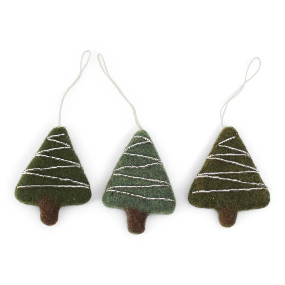 Christmas Trees with Pearls Set of 3 - Harmony