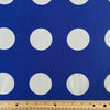 Cobalt Polka Dot Polyester Challis - Harmony