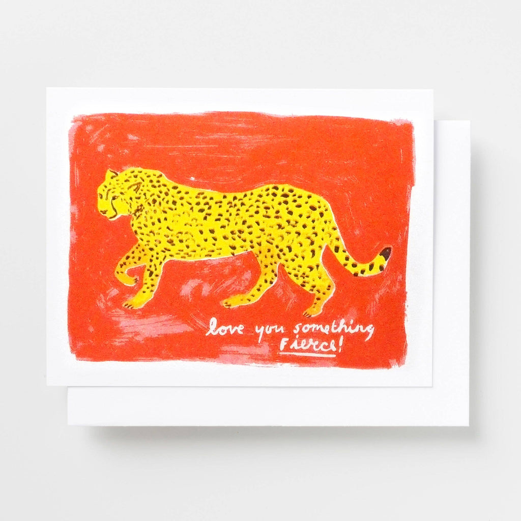 Love You Something Fierce - Valentine's Day Risograph Card - Harmony