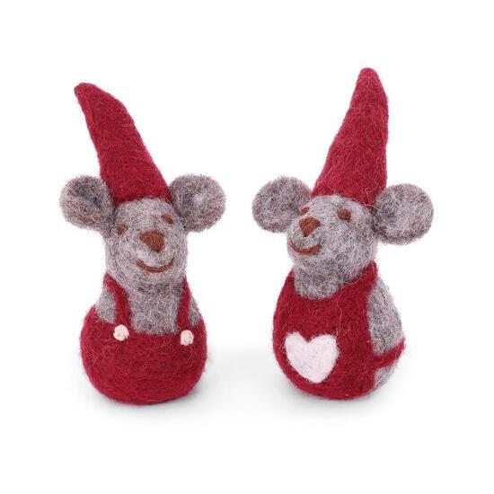 Shrew Mouse Mother & Father Ornaments Set of 2 - Harmony