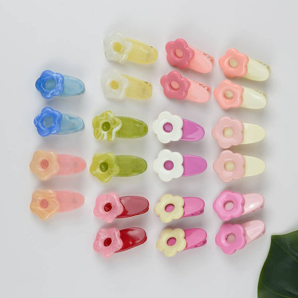 Cute Flower Acrylic Hair Clip, 2 pcs - Harmony
