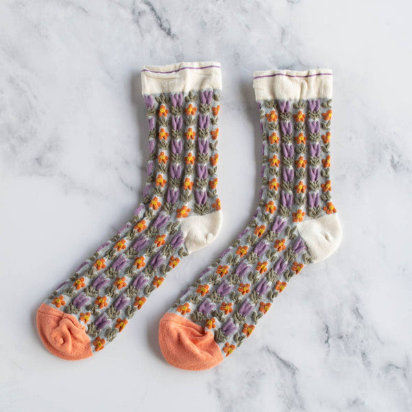 Vintage Floral Casual Socks - Harmony