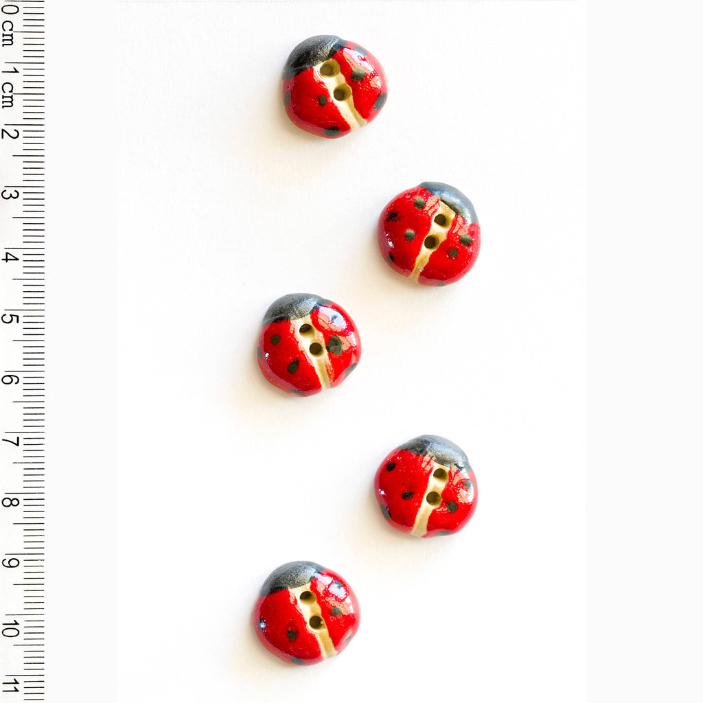 Red Ladybug Buttons - Harmony