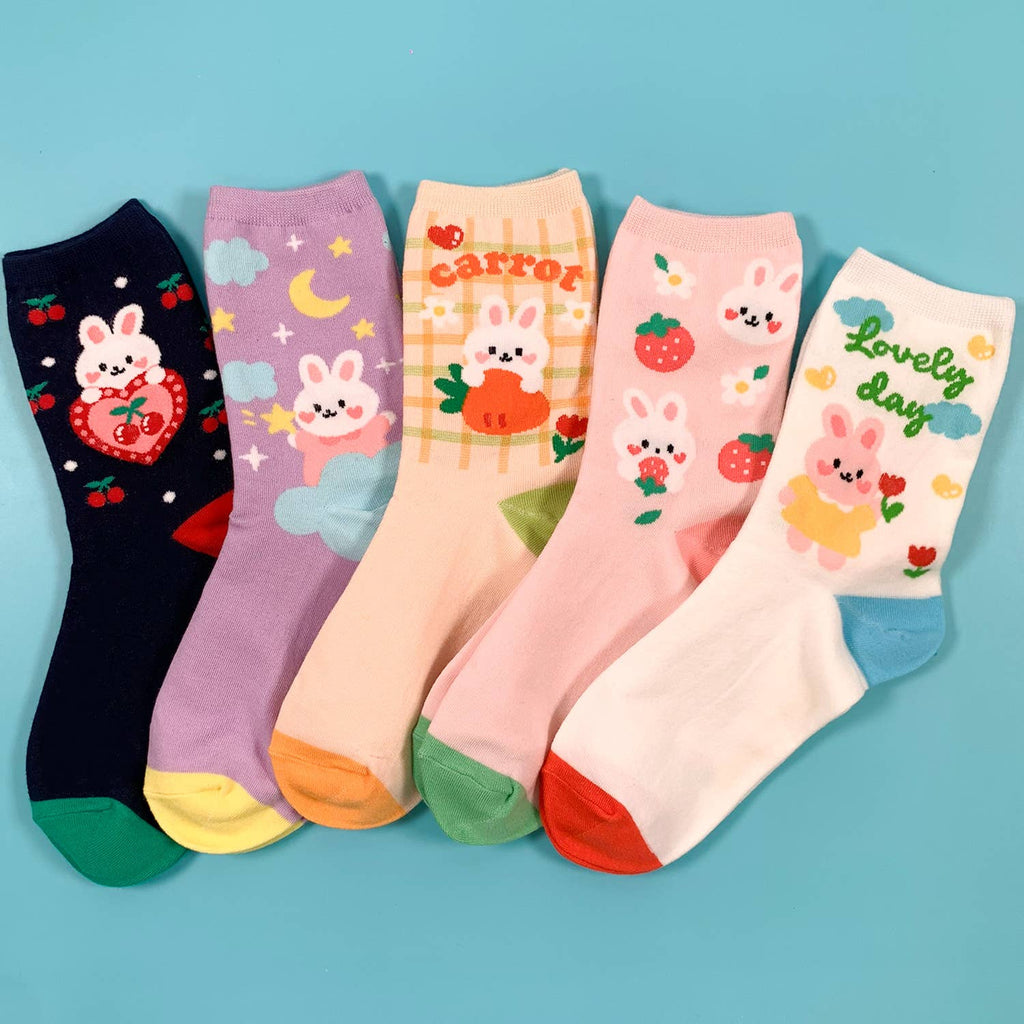 Women's Crew Lovely Bunny Socks - Harmony