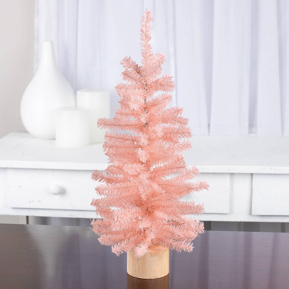 18" Blush Pink Artificial Canadian Pine Tree - Harmony