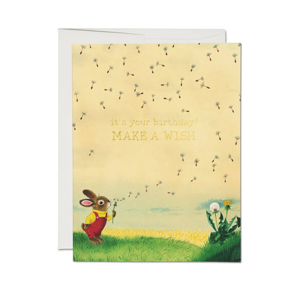 Bunny and Dandelion greeting card - Harmony