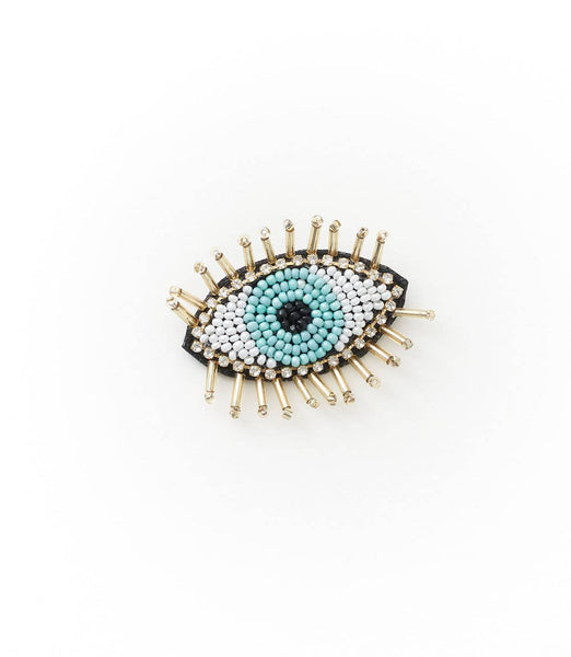 Beaded Evil Eye Brooch Pin - Harmony