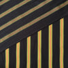 Close-up of black fabric with multicolored stripes