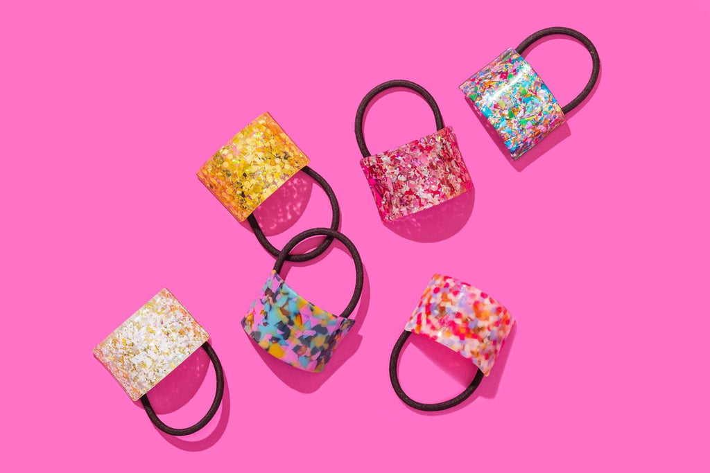 Hair Cuff Ponytail Holder / Colorful Tortoise - Harmony