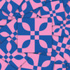 Blue and Pink Quilt Block Sticker - Harmony