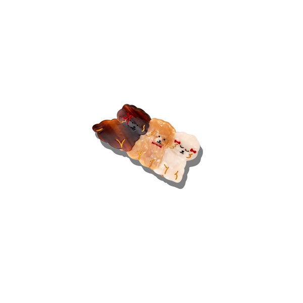 Hand - Painted Mini Puppies Hair Claw - Harmony
