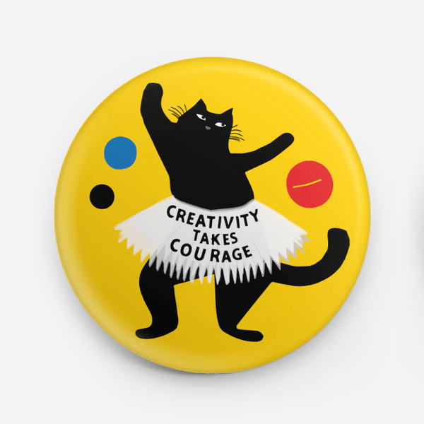 Pinback Button / Creativity (Black Cats) - Harmony