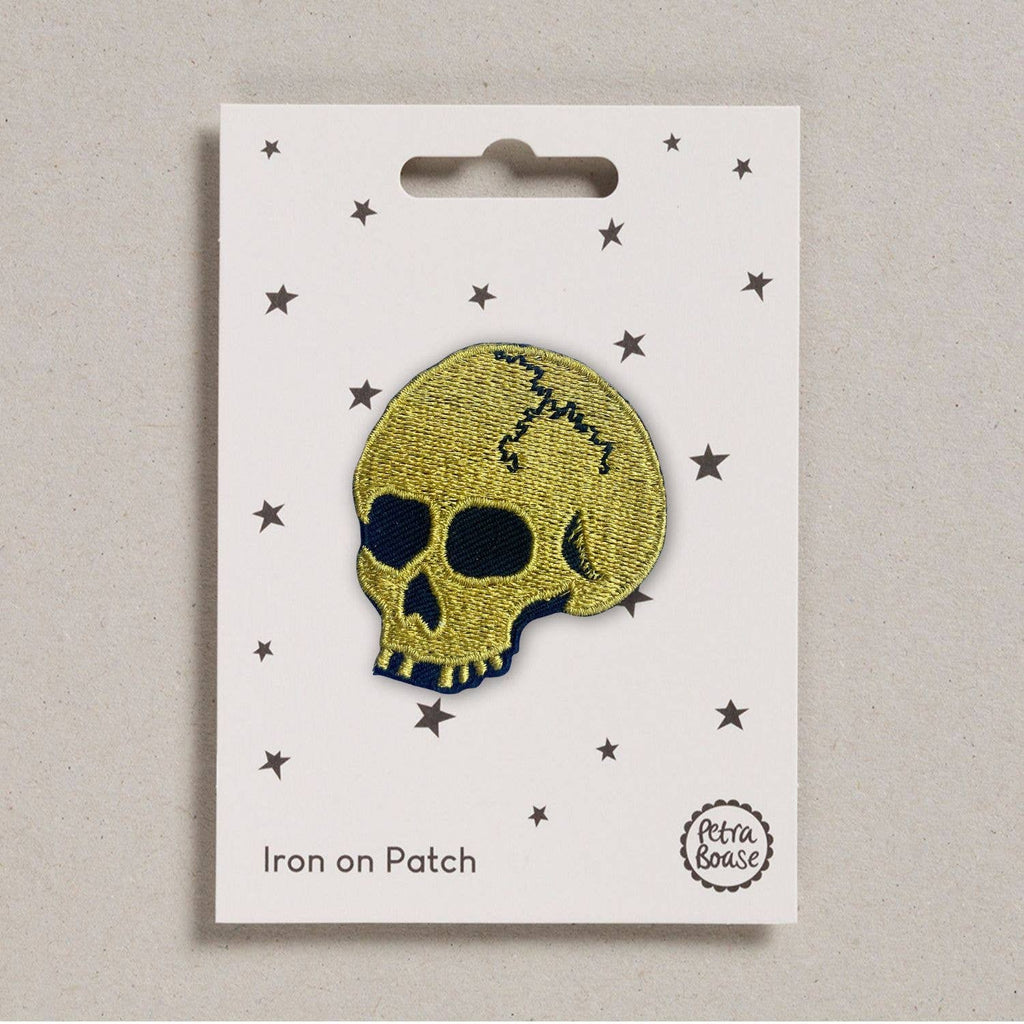 Iron on Patch - Gold Skull - Harmony