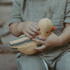 Baby Duck Rattle - Stripey Yellow - Harmony