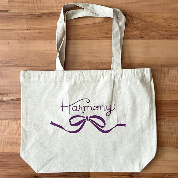 Harmony Tote / Natural Zippered - Harmony
