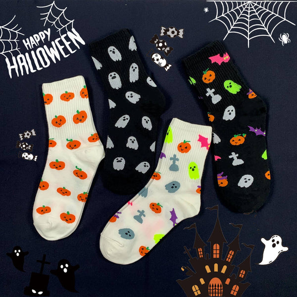 Women's Crew Halloween Emoticon Socks - Harmony