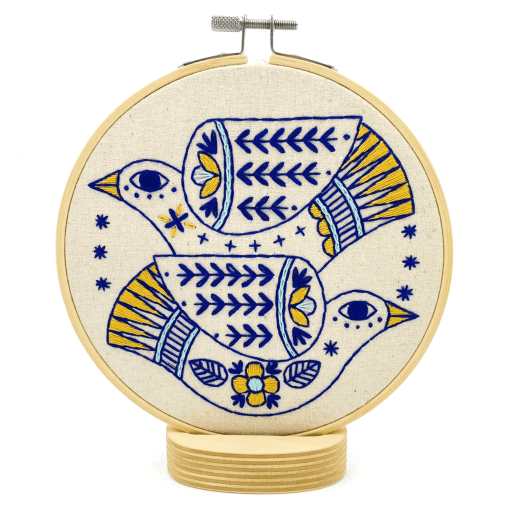 Turtle Doves Complete Embroidery Kit - Harmony