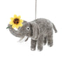 Sidney the Sunflower Elephant Wool Ornament - Harmony