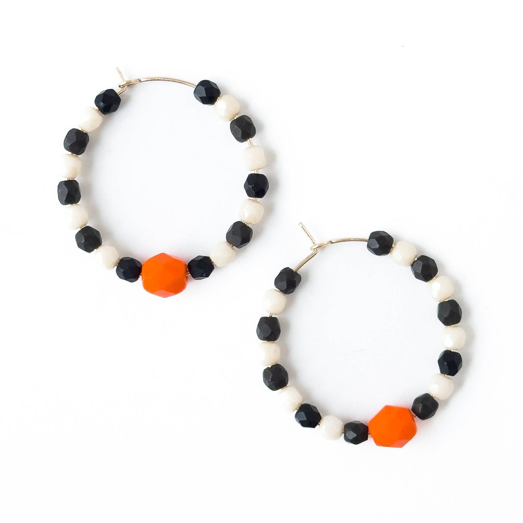 Colorful Gold Filled Hoops with Beads - Harmony