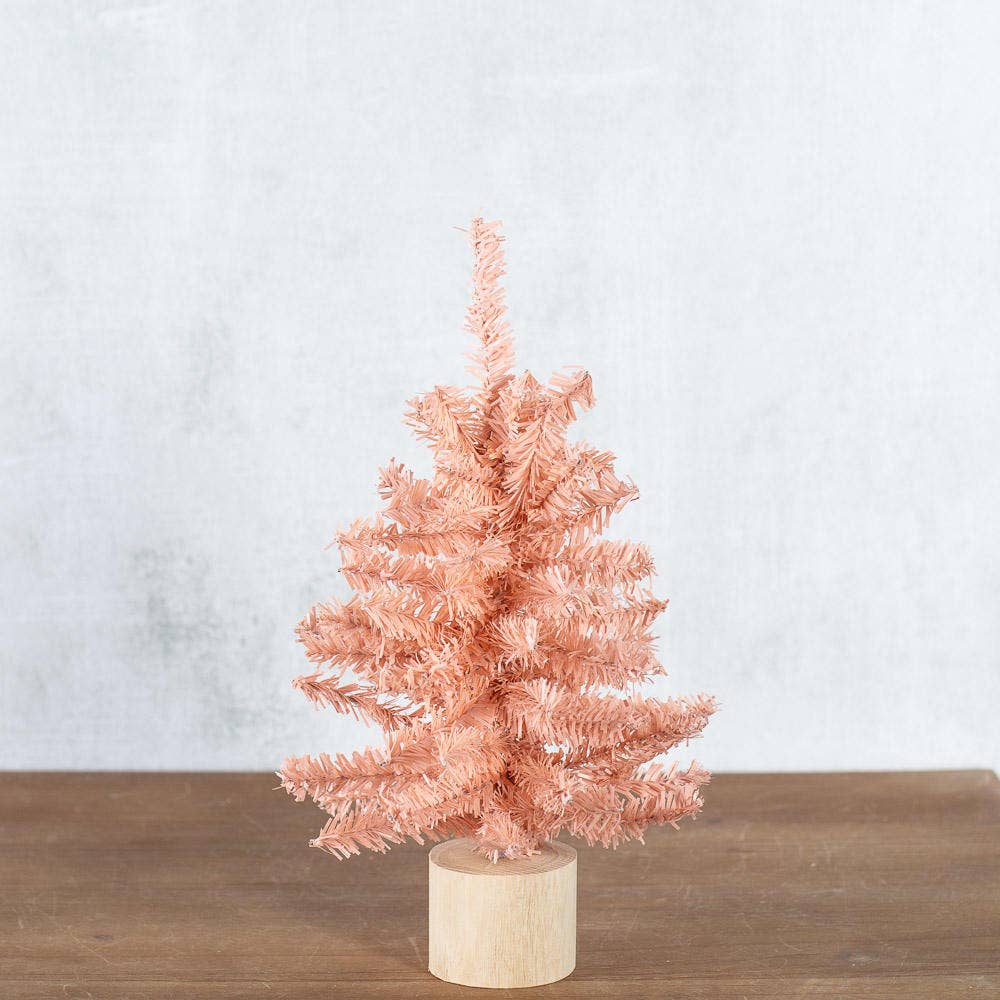 12" Blush Pink Artificial Canadian Pine Tree - Harmony