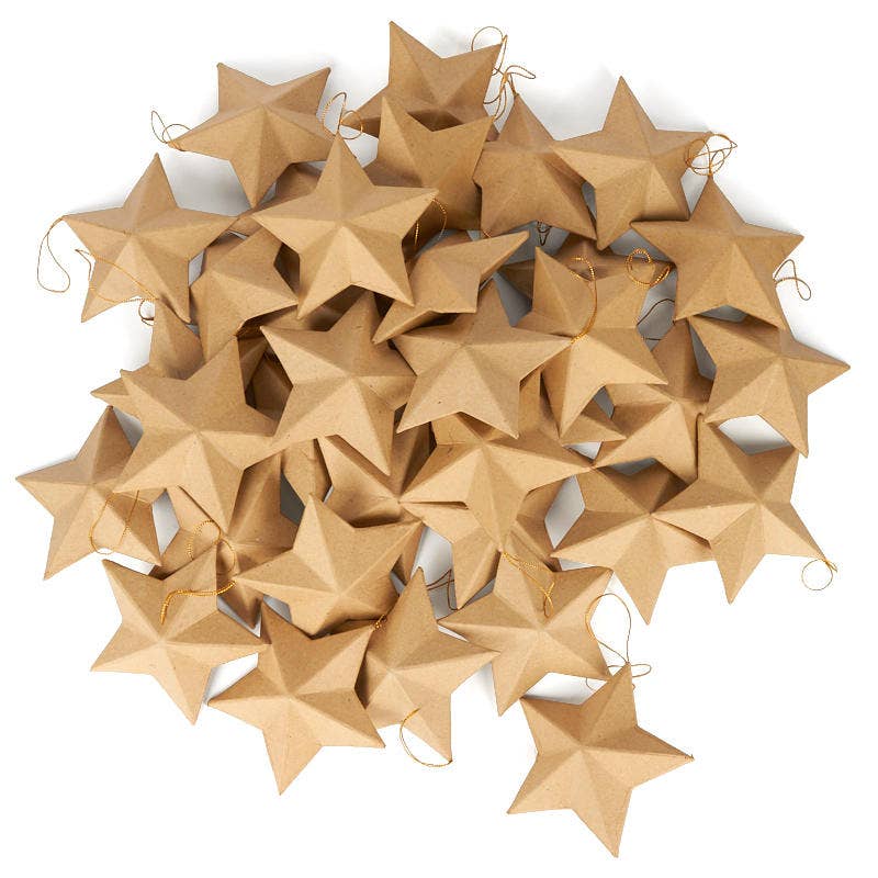 Paper Mache Star Ornaments - Medium - Harmony