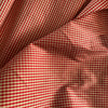 Red and Gold Tiny Gingham Dupioni Silk - Harmony